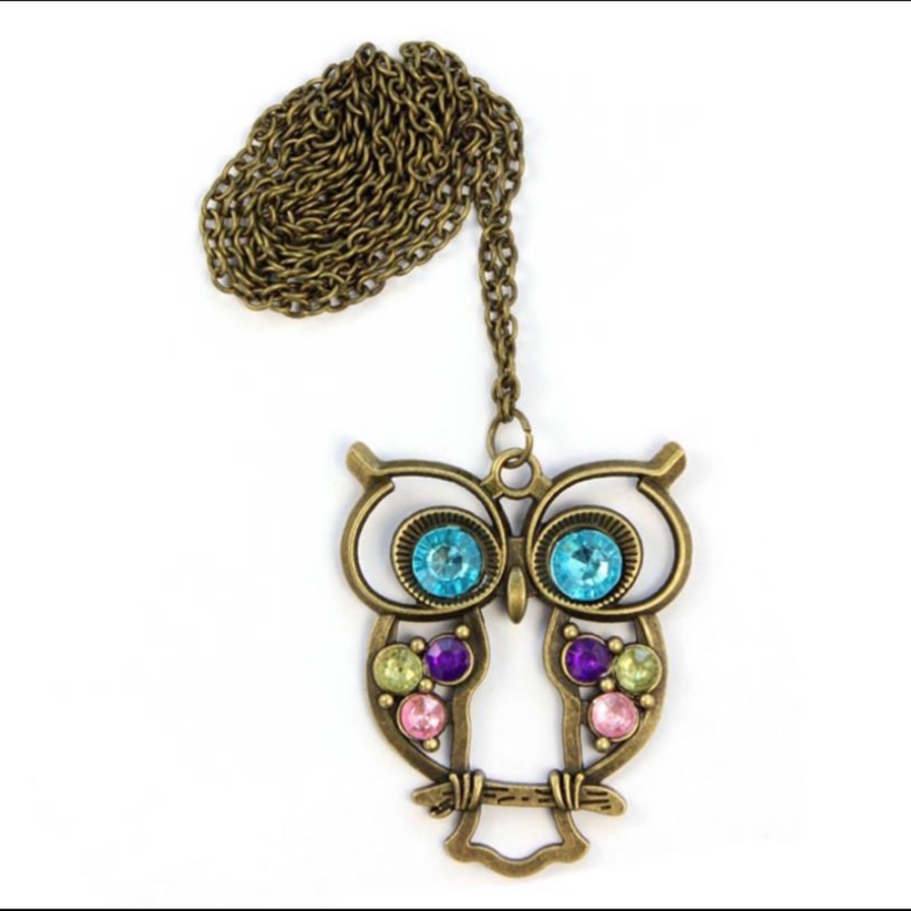 Dainty owl necklace